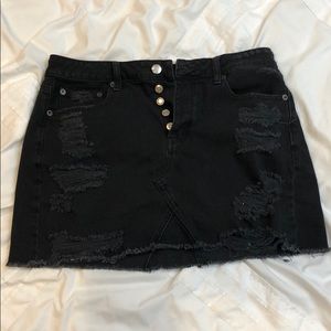 American Eagle Distressed Denim Skirt